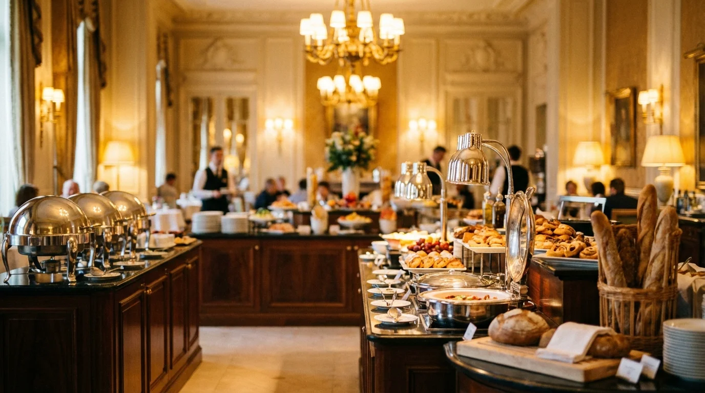 Ilustración para Buffet: Desperdicias comida en el buffet pero no sabes cuanta: como medir para mejorar — plataforma Controliza HORECA