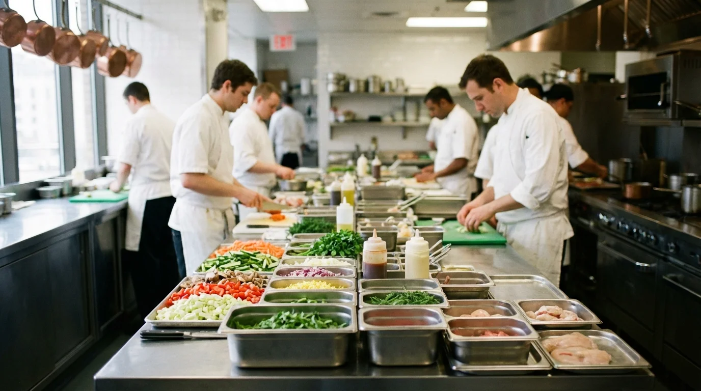 Illustration for Kitchen: Menu Management: Key to Success in Gastronomy — Controliza HORECA platform