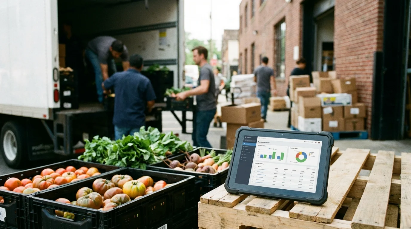 Illustration for Purchasing: Order management in hospitality — Controliza HORECA platform