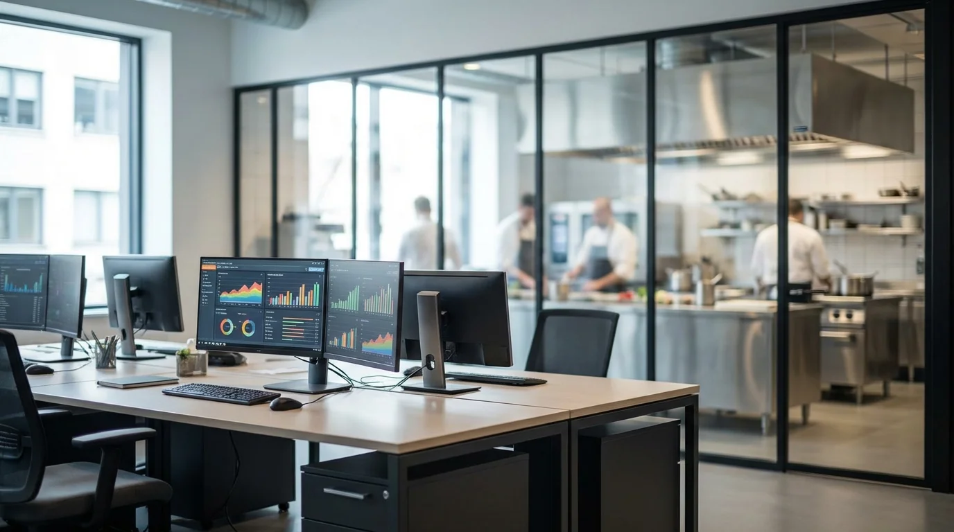 Illustration for Group Management: Artificial intelligence in hospitality: the future with AI and Big Data — Controliza HORECA platform