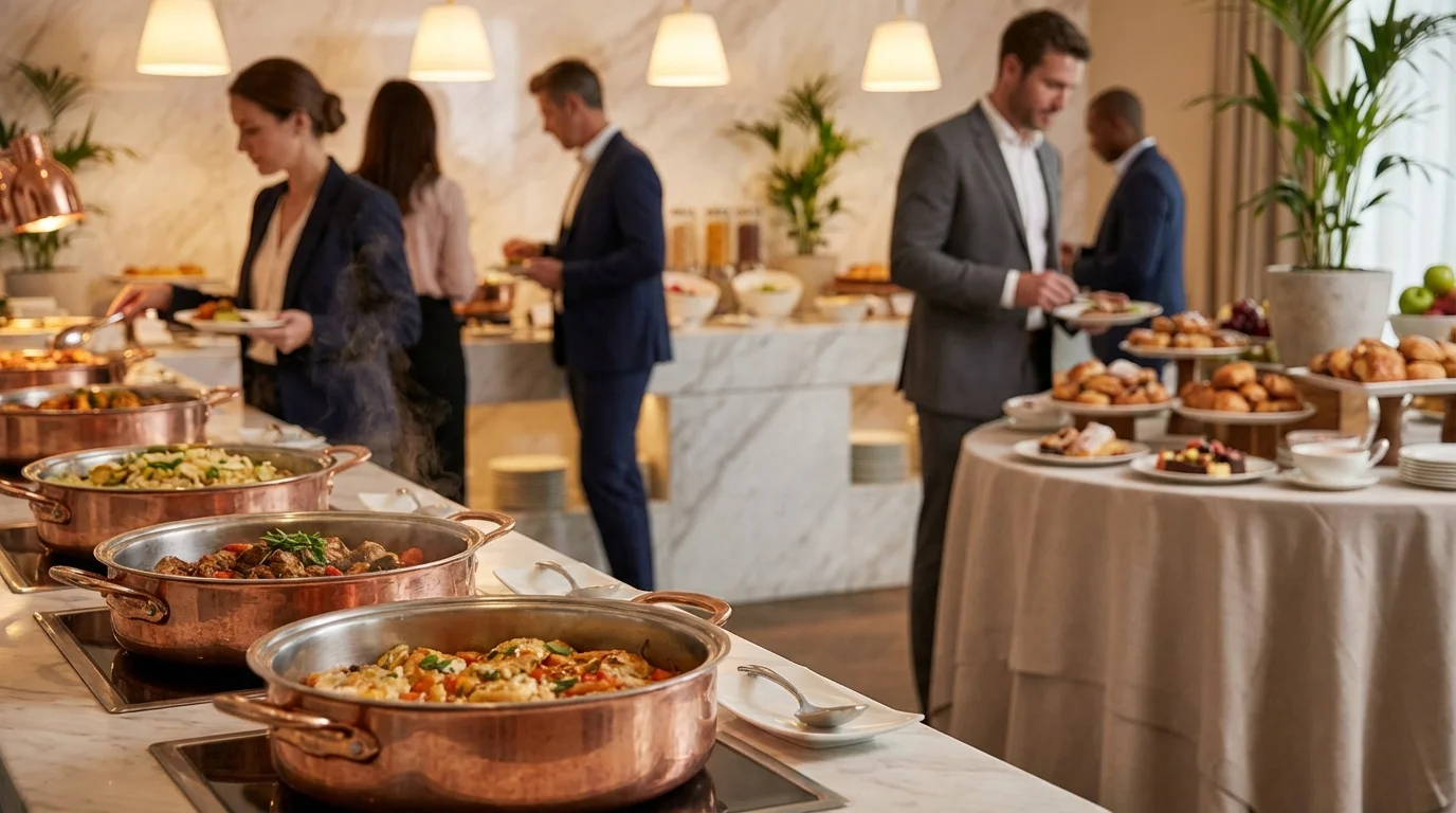 Ilustración para Buffet: Ley de Desperdicios y buffet: por que las estimaciones ya no valen — plataforma Controliza HORECA