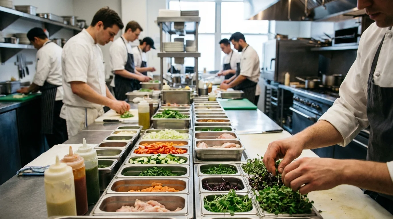 Ilustración para Cocina: Menú Engineering en Hostelería — plataforma Controliza HORECA