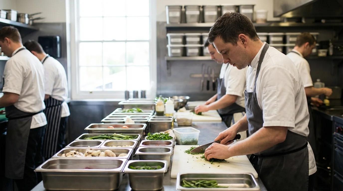 Illustration for Kitchen: You Throw Away Food Because You Over-Prepare: The Solution Is Not to Measure, but to Predict — Controliza HORECA platform